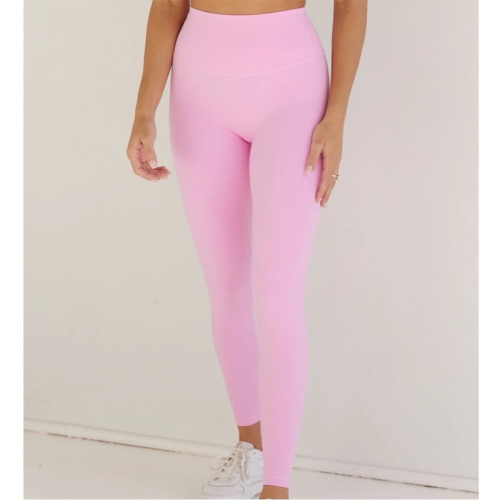 High-Waist Pink Leggings - Brand